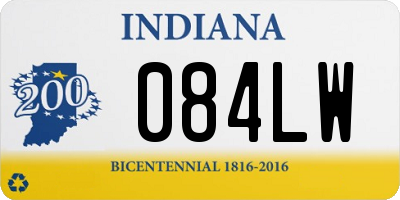 IN license plate 084LW