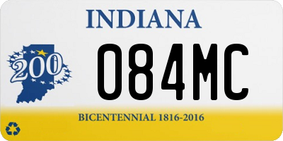 IN license plate 084MC