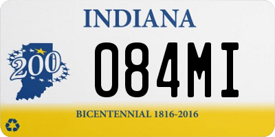 IN license plate 084MI