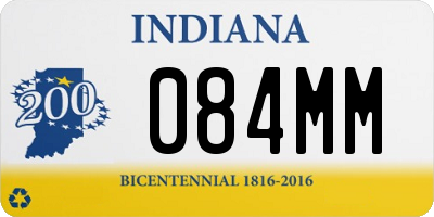 IN license plate 084MM
