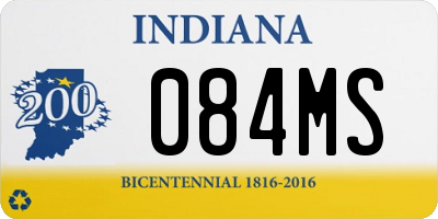 IN license plate 084MS