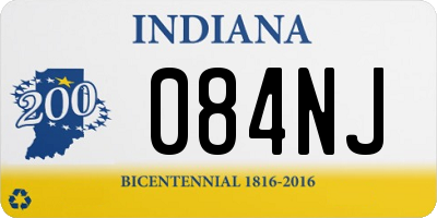 IN license plate 084NJ