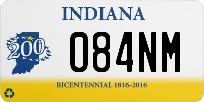 IN license plate 084NM