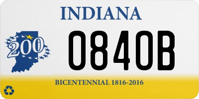 IN license plate 084OB