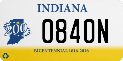 IN license plate 084ON
