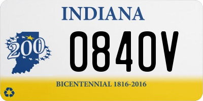 IN license plate 084OV