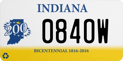 IN license plate 084OW