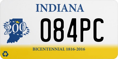 IN license plate 084PC