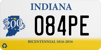 IN license plate 084PE