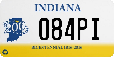 IN license plate 084PI