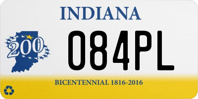 IN license plate 084PL