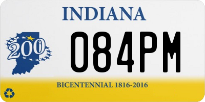 IN license plate 084PM