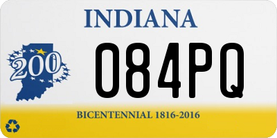 IN license plate 084PQ