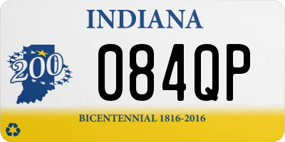 IN license plate 084QP