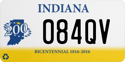 IN license plate 084QV