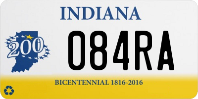 IN license plate 084RA