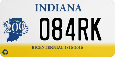 IN license plate 084RK