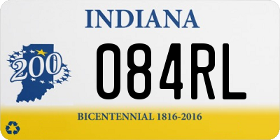 IN license plate 084RL