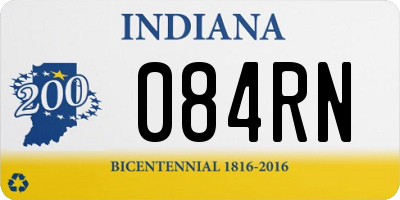 IN license plate 084RN