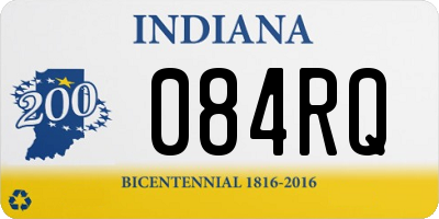 IN license plate 084RQ