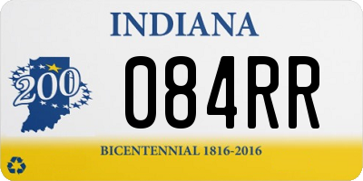 IN license plate 084RR