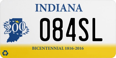 IN license plate 084SL