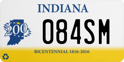 IN license plate 084SM