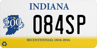 IN license plate 084SP