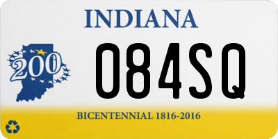 IN license plate 084SQ