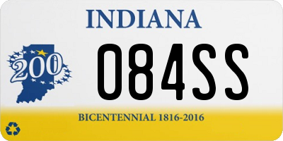 IN license plate 084SS