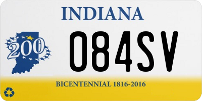 IN license plate 084SV