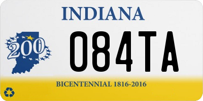 IN license plate 084TA