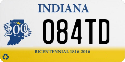 IN license plate 084TD