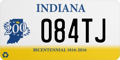 IN license plate 084TJ