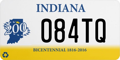 IN license plate 084TQ