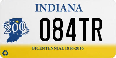 IN license plate 084TR