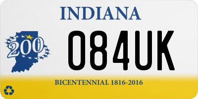 IN license plate 084UK