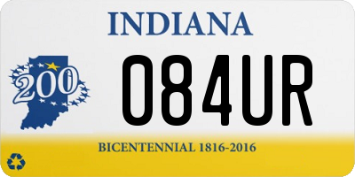 IN license plate 084UR