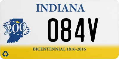 IN license plate 084V