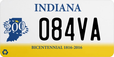 IN license plate 084VA