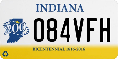 IN license plate 084VFH