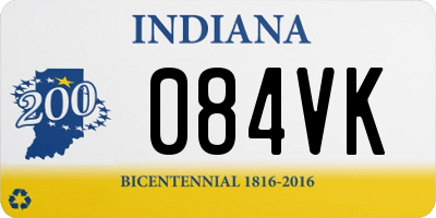 IN license plate 084VK