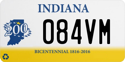 IN license plate 084VM