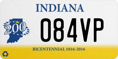 IN license plate 084VP