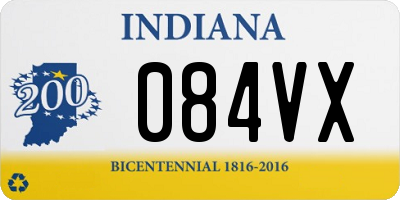 IN license plate 084VX