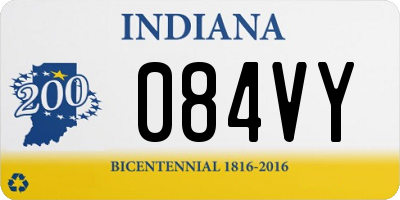 IN license plate 084VY