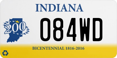 IN license plate 084WD