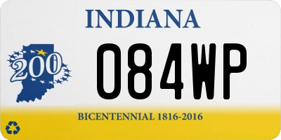 IN license plate 084WP