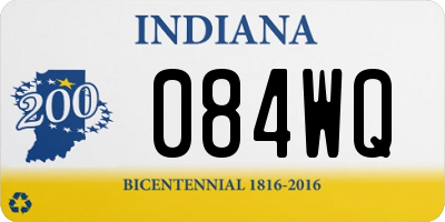 IN license plate 084WQ