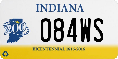 IN license plate 084WS